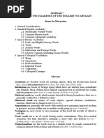 Seminar 7 Stylistic Peculiarities of The English Vocabulary Items For Discussion