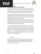 Sample document for practical training report
