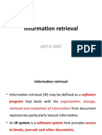 Information Retrieval: Adt-V Unit