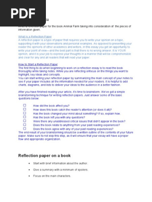 Reflection Paper Writing