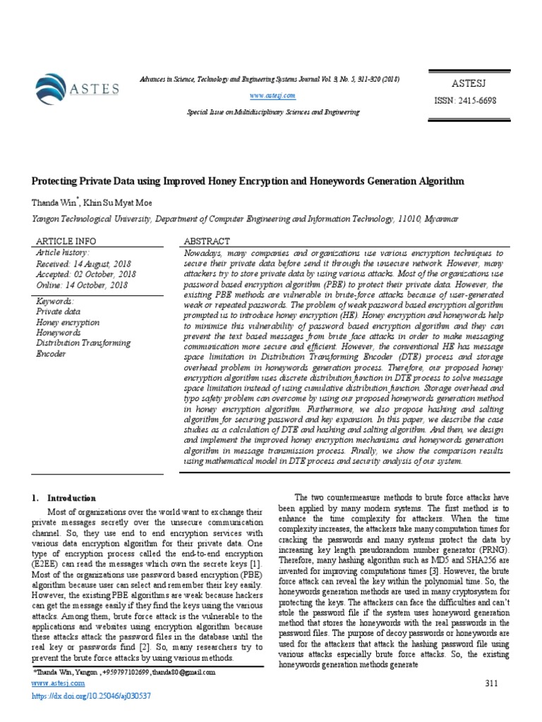 Enhanced Honey Encryption for Data Security | PDF | Password | Encryption