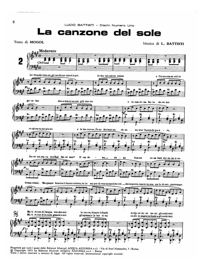 La Canzone Del Sole PDF