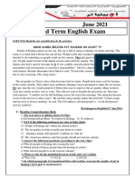Second Term English Exam: Level TCST June 2021