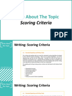 Write About The Topic: Scoring Criteria