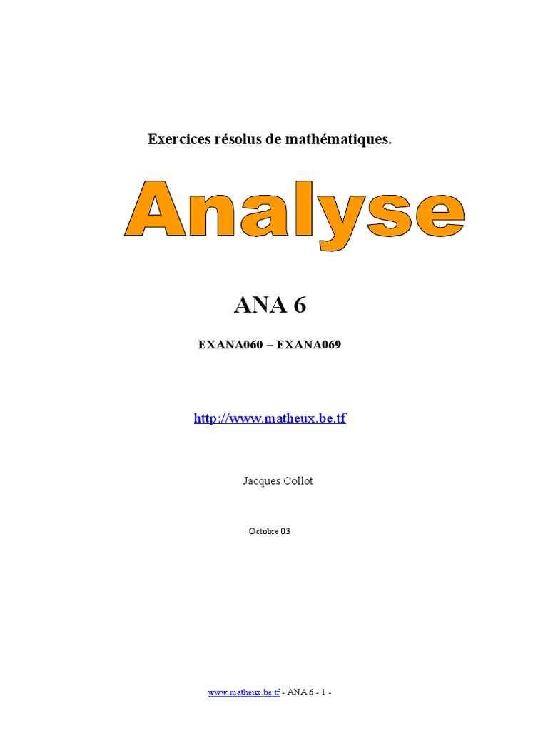 Ana 6 | PDF | Topologie différentielle | Concepts mathématiques