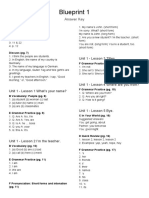 Blueprint 1 Student Book Answer Key