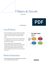 Ansoff Matrix & Growth: Cesim Firm