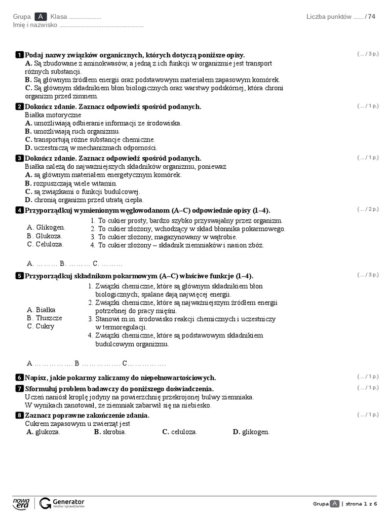 Poniższe Zdania Zawierają Informacje Dotyczące Trawienia