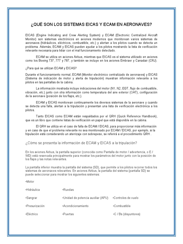 Ecam Eicas | PDF | Vehículos | Aeroespacial