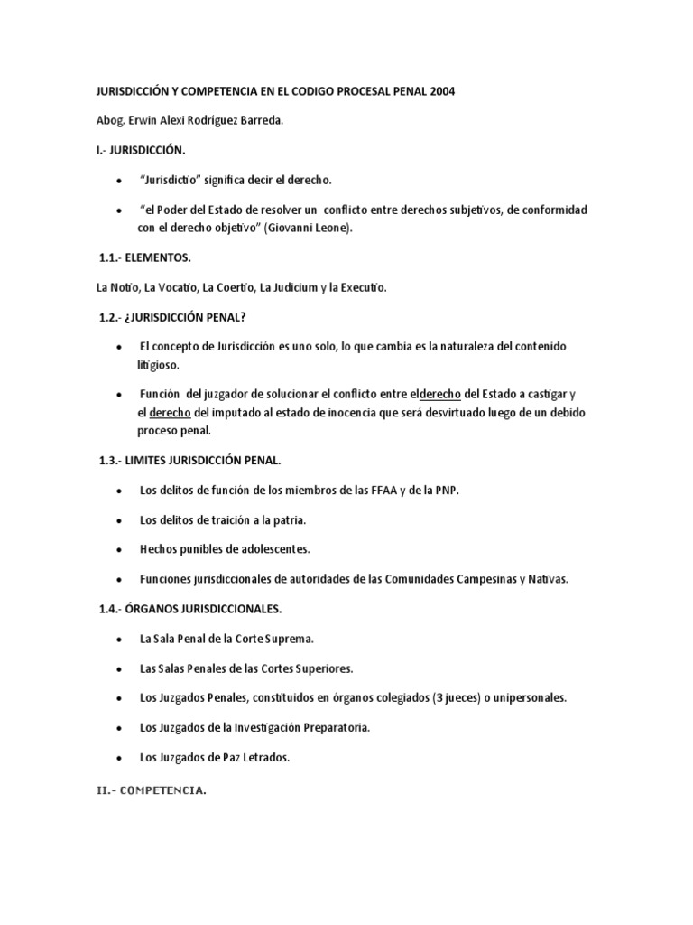 Competencia Territorial en el CPP 2004 | PDF | Jurisdicción | Derecho penal