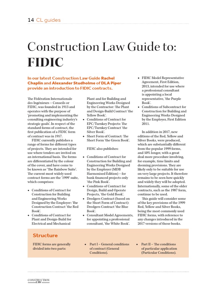 FIDIC Contracts Overview and Updates | PDF | Employment | Construction Law
