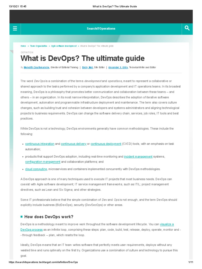 What Is DevOps - The Ultimate Guide | PDF | Agile Software Development ...