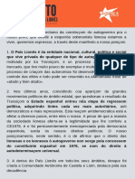 Manifesto pola soberanía do país lionês Autonomía Version Galgo