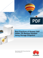 Best Practices of Huawei SAP HANA TDI Backup Solution Using Storage Snapshot