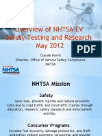 Overview of NHTSA EV Safety Testing and Research May 2012