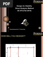 Design For Stability Direct Analysis Method CE 470 (Fall 2016)