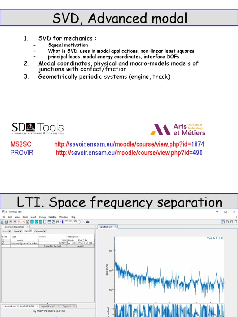 Applications of Singular Value (SVD) in Modal Analysis