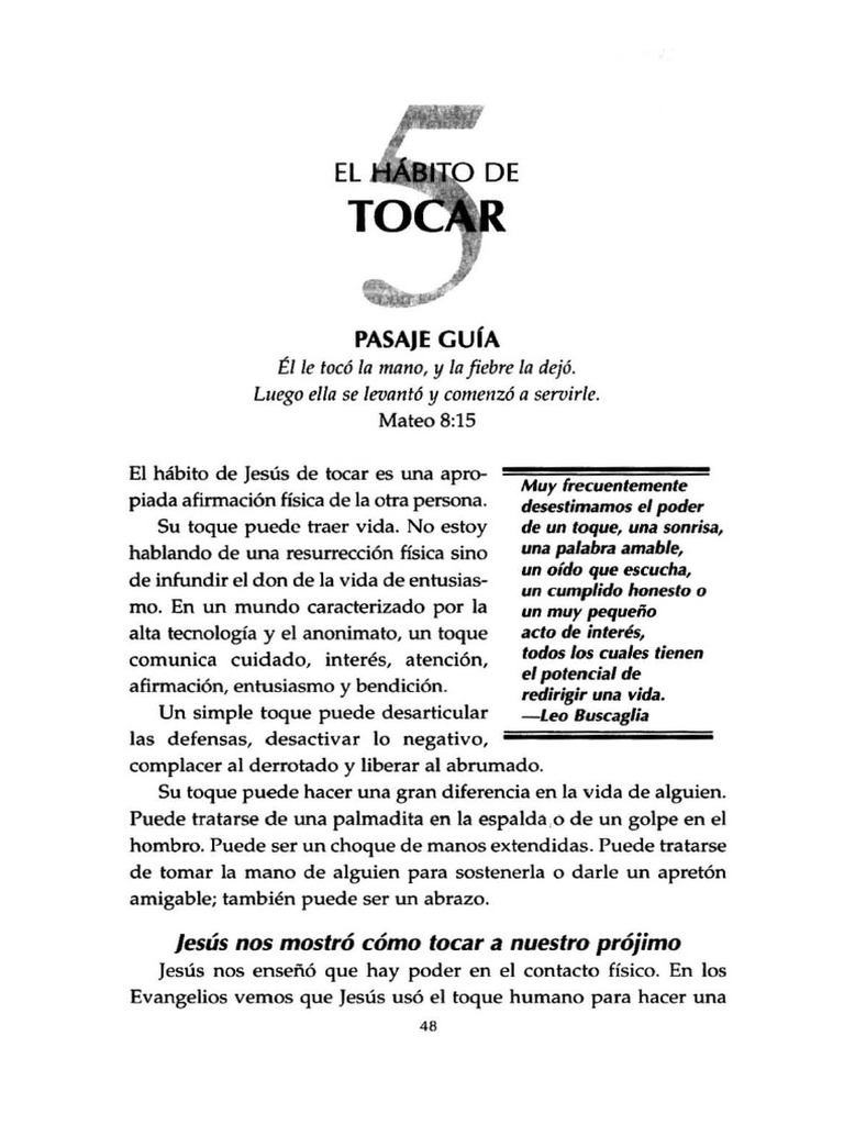 5 Tocar - Los Hábitos de Jesús | PDF | Jesús