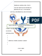 Aplicación integrales múltiples economía