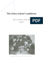 The Chess Trainer'S Patience: Boris Zlotnik, PHD, Im