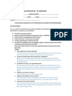 Evaluacion Diagnostica Grupal o Individual 3ro. A, B, C, D, E, F