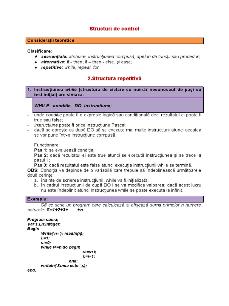 3.structura Repetitiva While | PDF