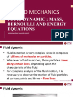 Fluid Mechanics: Fluid Dynamic: Mass, Bernoulli and Energy Equations