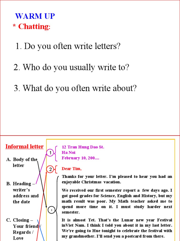 Informal Letter Writing Guide | PDF | Vietnam