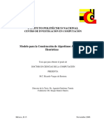 Modelo para La Construccion de Algoritmos Apoyados en Heuriticas Tesis Doctoral