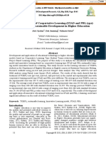 The Effectiveness of Coopertative Learning (STAD and PBL Type) On E-Learning Sustainable Development in Higher Education