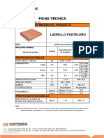430919764 Ficha Tecnica Ladrillo Pastelero PDF