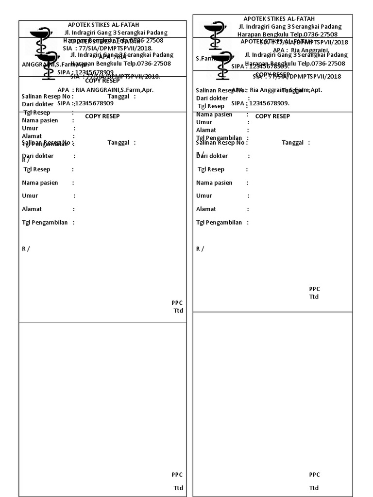 Copy Resep | PDF