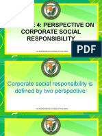 Lecture 4 - Perspective On Corporate Social Responsibility