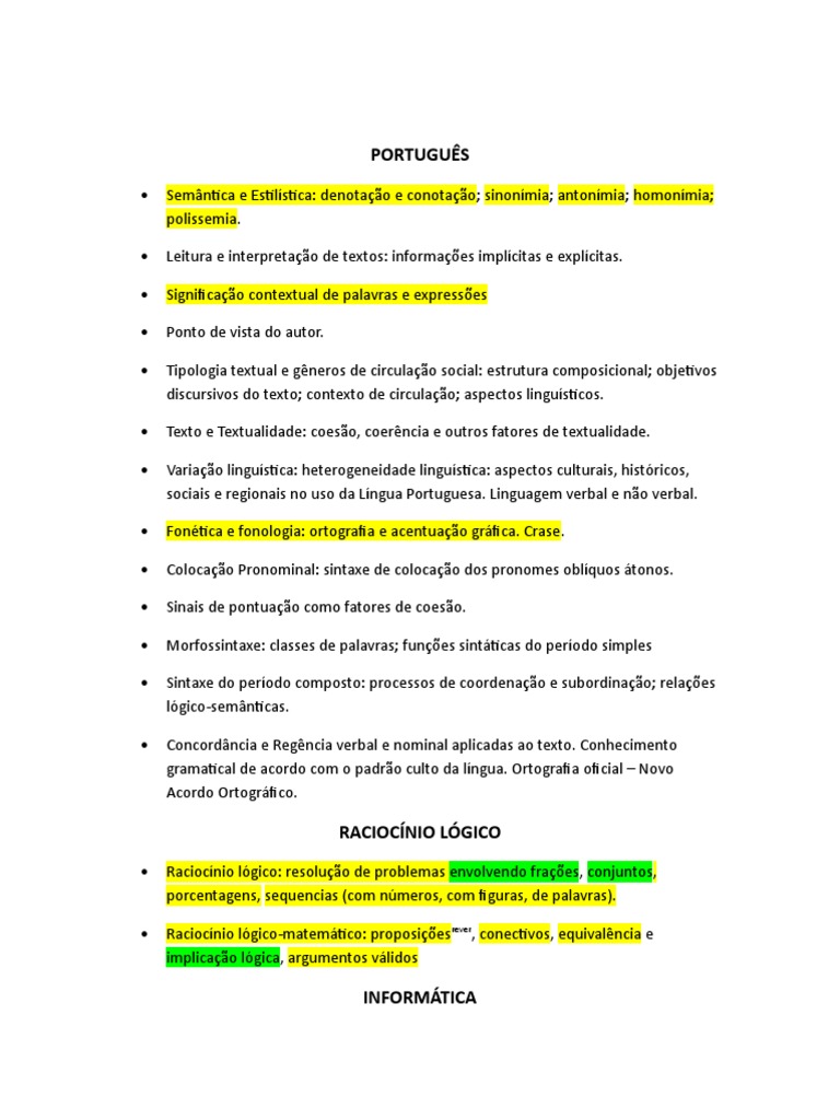 ANEXO II - Conteudos Programaticos-20220809-175123, PDF, Administração  pública