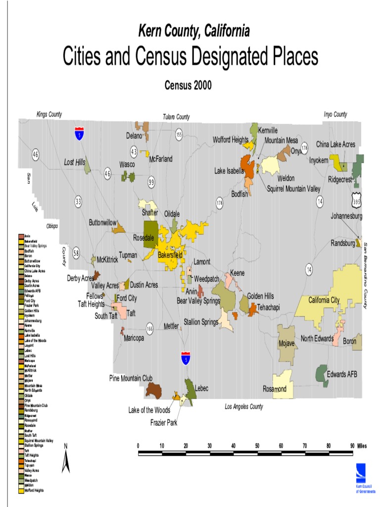 Cities and Census Designated Places: Kern County, California | PDF