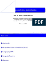 2.1 Aceptadores Finitos Deterministas