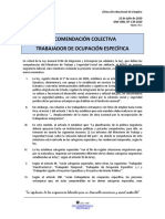 Dgme 2020 Recomendación Colectiva para Empleada Doméstica (Denegatoria) (Toe)