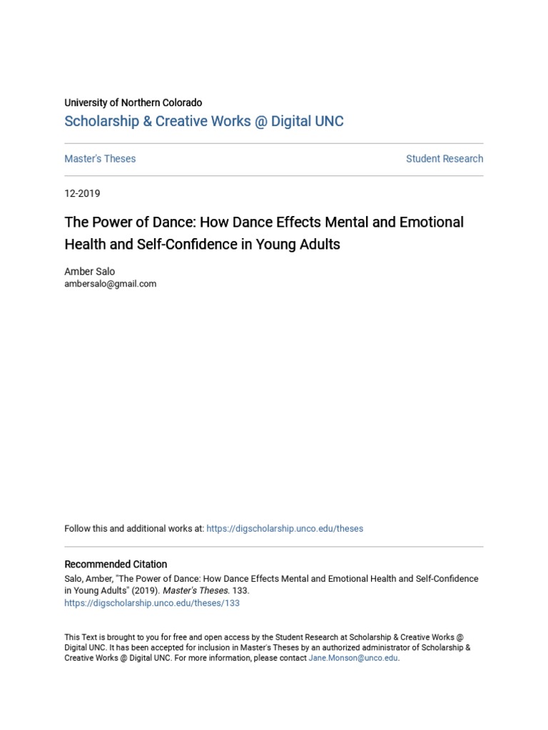 The Power of Dance - How Dance Effects Mental and Emotional Health ...