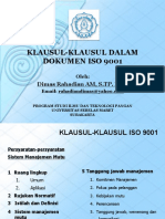 Klausul Klausul Dalam Dokumen Iso 9001