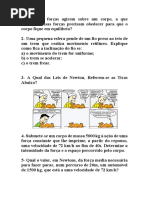 Exercícios Leis de Newton