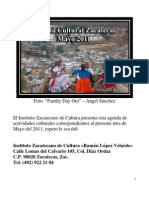 Agenda Cultural Zacatecas Mayo 2011