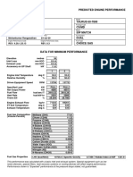 Predicted Engine Performance: Customer Model