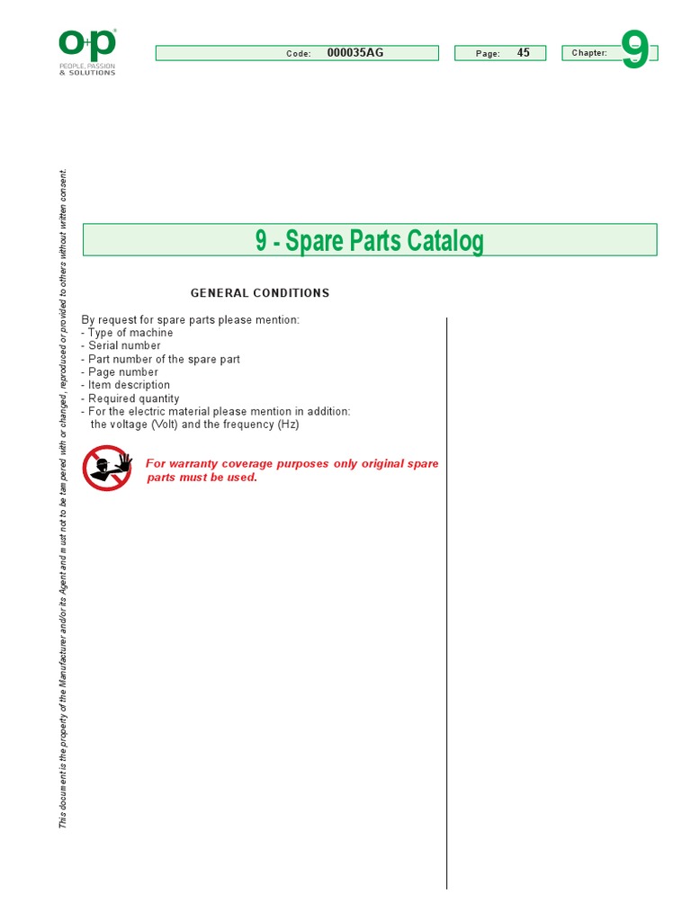 Spare Parts Request Guidelines | PDF