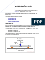 Ceramic flexural strength testing