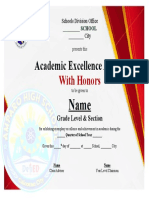 Template With Honors Cert