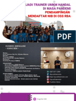Workshop - Menjadi Trainer UMKM Handal Di Masa Pandemi - Mendaftar NIB Di OSS RBA