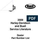 2009 Harley-Davidson and Buell Service Literature: Dealer Part Number List