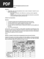 Activity 4 Spreadsheets. Instructions