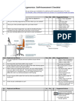 Computer Workstation Ergonomics Self Assessment Checklist