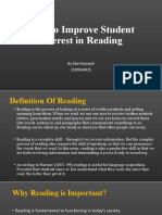 How To Improve Student's Interest in Reading